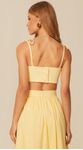 Top com Recortes em Malha Amarelo