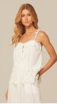 Blusa de Alça com Detalhe em Renda Off