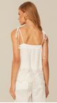 Blusa de Alça com Detalhe em Renda Off