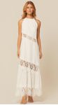 Vestido Longo com Detalhe em Renda Off