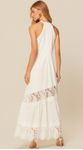 Vestido Longo com Detalhe em Renda Off