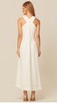 Vestido Midi sem Mangas em Linho Off 