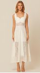Vestido Midi Assimétrico com Renda Off