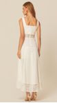 Vestido Midi Assimétrico com Renda Off