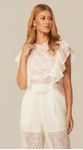 Blusa Ampla em Renda com Bordado Off
