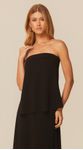 Blusa sem Alças em Malha Crepe Preto