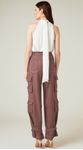 Calça Cargo Cintura Alta Chocolate 