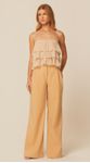 Blusa com Babados em Georgette Bege