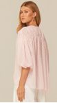 Blusa Manga Longa em Georgette Rosa