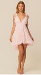 Vestido Curto Assimétrico em Georgette Rosa
