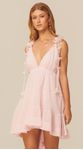 Vestido Curto Assimétrico em Georgette Rosa