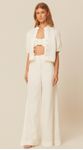 Blusa Cropped em Linho Off