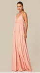 Vestido Longo com Babados Rosa