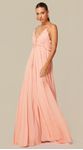 Vestido Longo com Babados Rosa