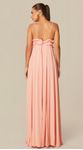Vestido Longo com Babados Rosa