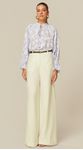 Calça Pantalona em Linho Off