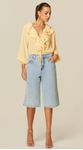Bermuda Jeans Claro Cintura Alta 