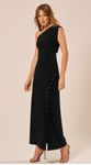 Vestido Midi Assimétrico em Malha Preto