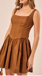 Vestido Curto Corselet Castanho Escuro
