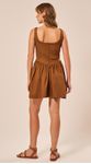 Vestido Curto Corselet Castanho Escuro