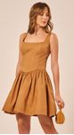 Vestido Curto Corselet Castanho 