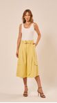 Bermuda Midi Cintura Alta Amarelo