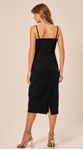 Vestido Midi Estruturado em Alfaiataria Preto