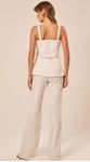 Blusa Peplum com Cinto em Alfaiataria Off