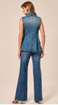 Calça Flare Jeans Azul 