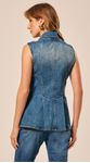 Colete sem Mangas em Jeans Azul