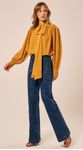 Camisa Manga Longa com Faixa Amarelo