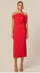 Vestido Midi em Alfaiataria Vermelho