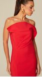 Vestido Midi em Alfaiataria Vermelho
