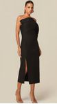 Vestido Midi em Alfaiataria Preto 
