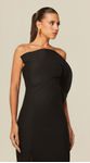 Vestido Midi em Alfaiataria Preto 