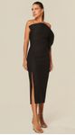 Vestido Midi em Alfaiataria Preto 