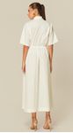 Vestido Midi Manga Curta Branco