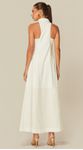 Vestido Midi com Gola Branco