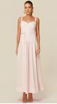 Vestido Midi em Vichy Rosa