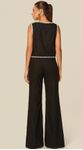 Blusa Cropped com Detalhe em Crochê Preto