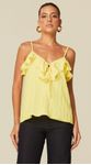 Blusa de Alças com Nervuras Amarelo
