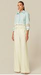 Camisa Cropped com Guipir Verde Claro