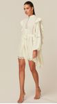 Vestido Bata com Aplicações de Renda Off