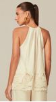 Blusa Regata com Renda Off