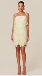 Vestido Curto em Renda Floral Off