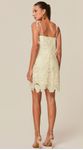 Vestido Curto em Renda Floral Off
