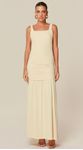 Vestido Longo em Malha com Textura Off