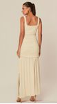 Vestido Longo em Malha com Textura Off