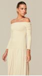 Vestido Ombro a Ombro em Malha Off 