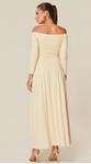 Vestido Ombro a Ombro em Malha Off 